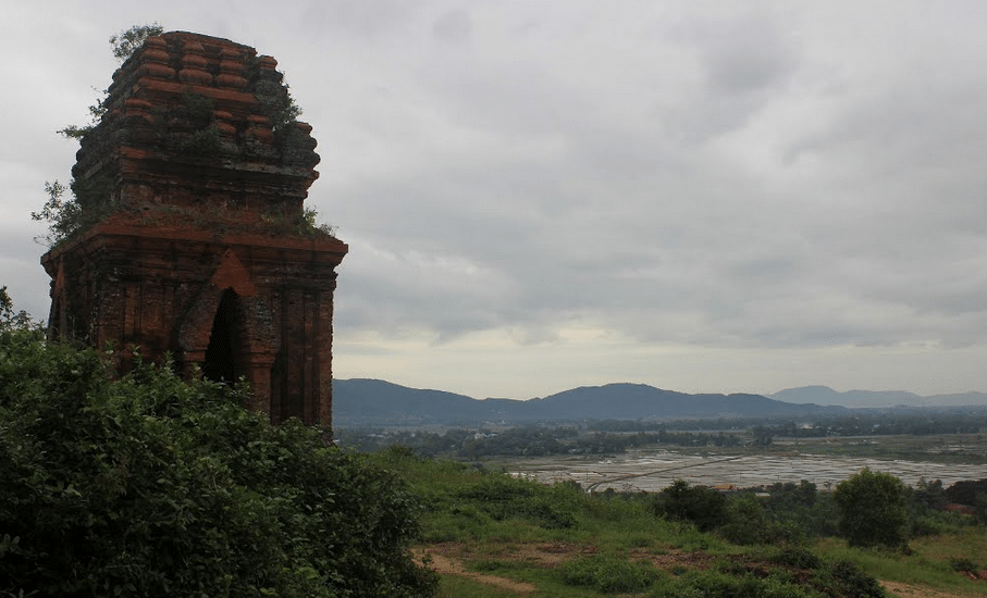 A mountain-top Champa tower in Quy Nhon. Photo courtesy of Marc Pare