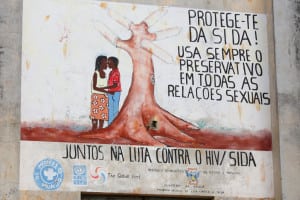 An HIV awareness sign