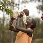 A mother and child in Mwea Village, Kenya.