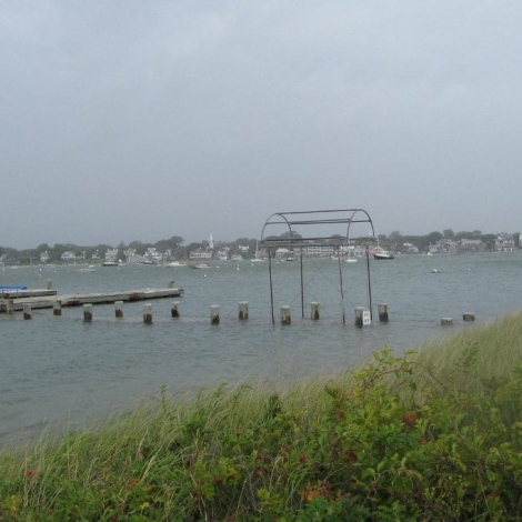 Hurricane destroyed a dock on Martha's Vineyard