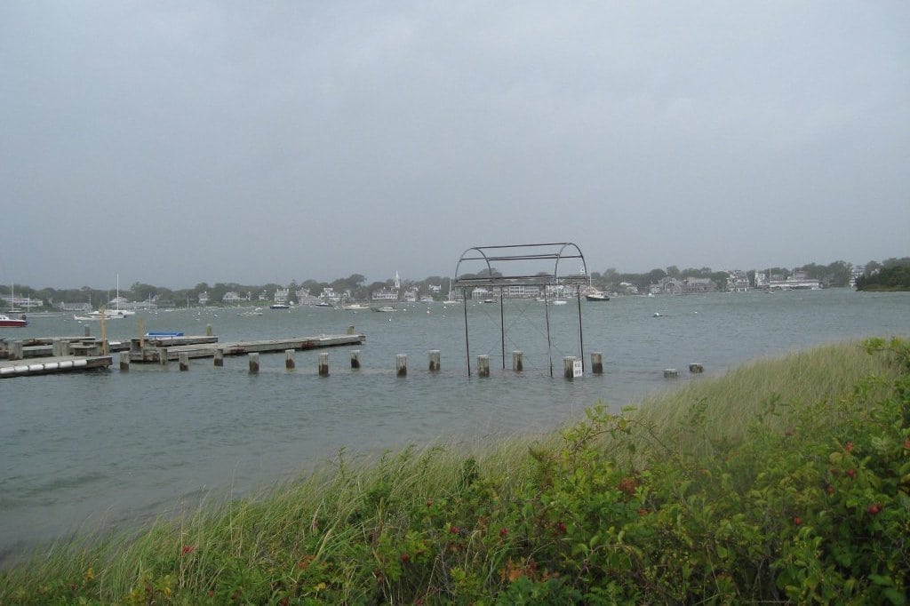 Hurricane destroyed a dock on Martha's Vineyard