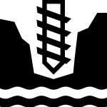 Water well drill icon