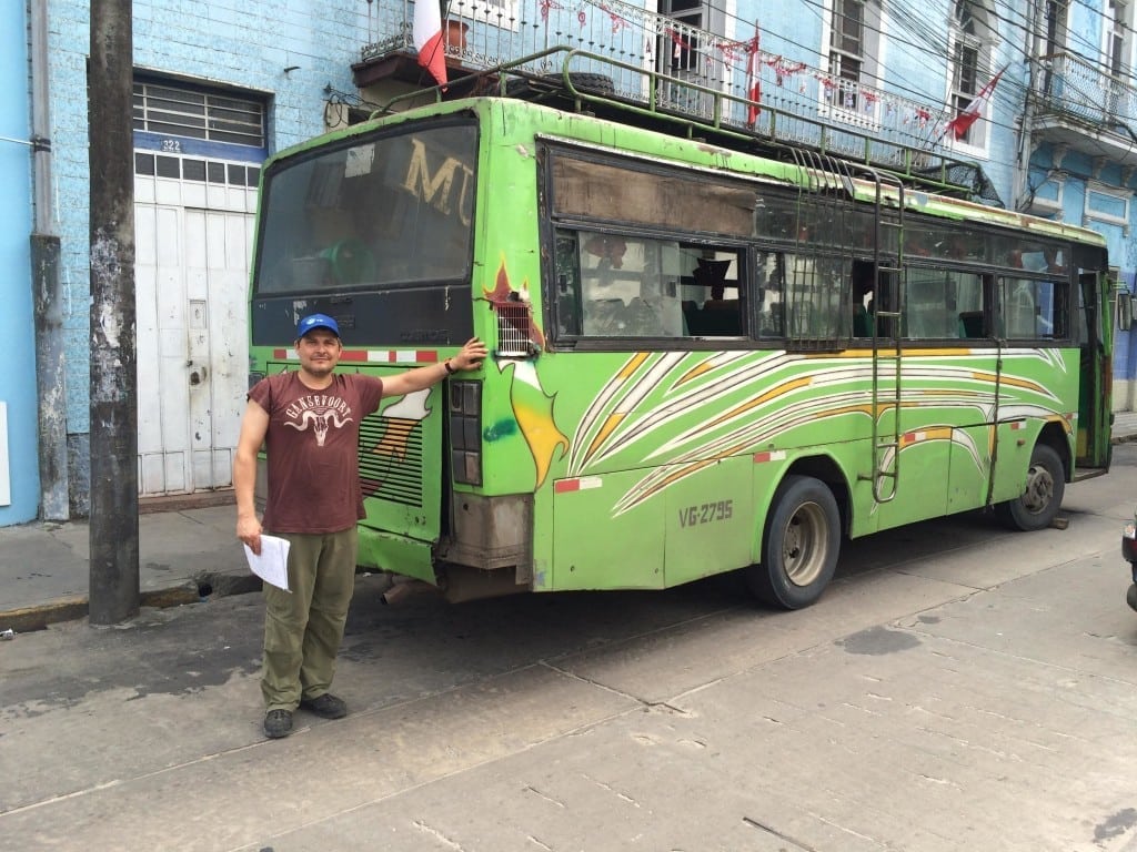 TfP's Magic bus to transport materials from Iquitos to Nauta Peru