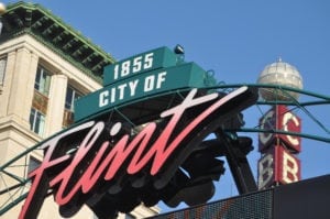 Flint water crisis - sign in Flint