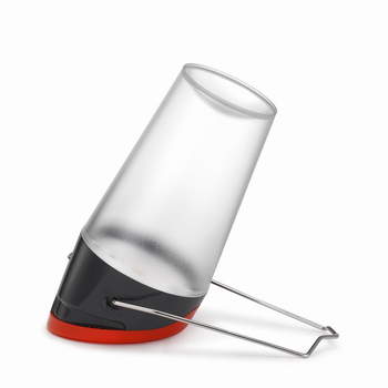 An image showing how the d.Light S30 can be placed upside-down to shine light upwards.