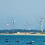 Windpower turbines line the coast of Phan Thiet, Bình Thuận, Vietnam. Photo: Olivia Le / Unsplash
